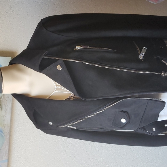 Zara Basic Outer ware faux suede jacket NWOT - Picture 5 of 13
